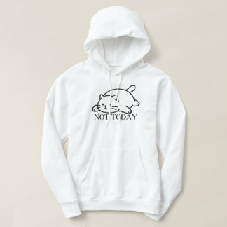 Veste À Capuche Pas aujourd'hui Mignon Chat Paresseux Humeur
