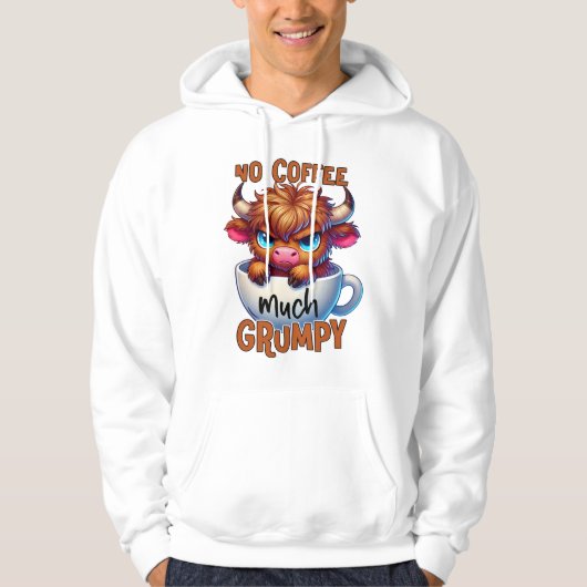 Veste À Capuche Pas de café beaucoup grincheux  (Devant)