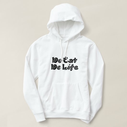Veste À Capuche Pas de chat, pas de vie (Design devant)