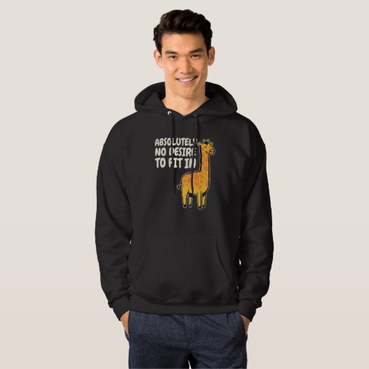 Veste À Capuche Pas De Désir De S'Adapter À La Giraffe (Devant entier)