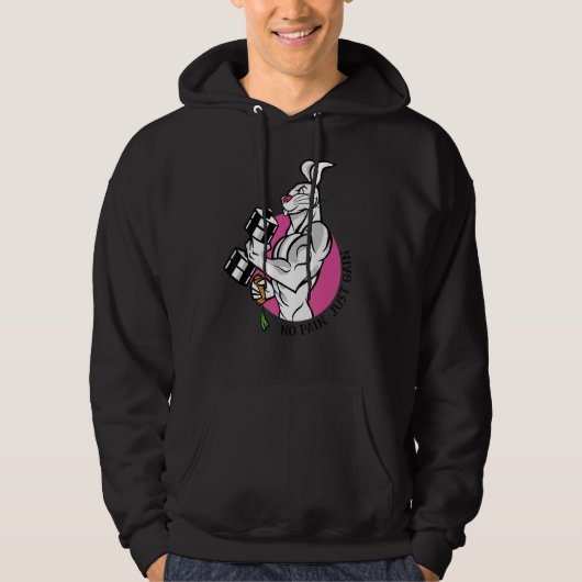 Veste À Capuche Pas de douleur juste gagner (Devant)