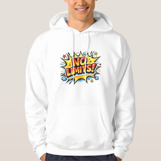 Veste À Capuche Pas de limites - Citation de motivation (Devant)