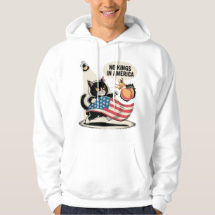 Veste À Capuche Pas de rois en Amérique Angry Cat Art