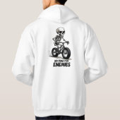 Veste À Capuche 💀 "Pas de temps pour les ennemis" - Badass Skelet (Dos)