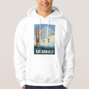 Veste À Capuche Passez la journée à skier Vintage