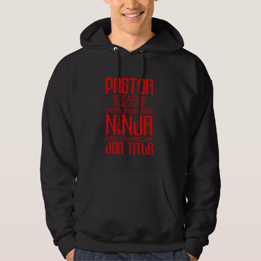 Veste À Capuche Pasteur cool Ninja Funny Église chrétienne Appréci (Devant)
