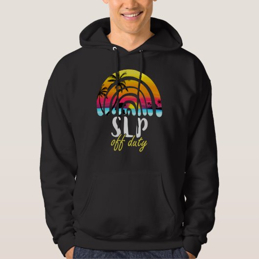Veste À Capuche Pathologiste du langage vocal Slp Off Duty Arc-en- (Devant)