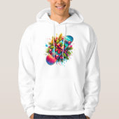 Veste À Capuche Patinage de Noël Rouge Bow Pine Branches (Devant)