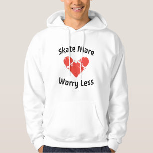 Veste À Capuche Patinage Plus Inquiète Moins - Patinage Drôle