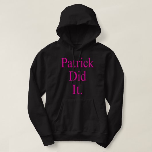Veste À Capuche Patrick l'a fait. (Design devant)