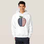 Veste À Capuche Patriotic Apple Vintage Engraving Vector Design_1 (Devant entier)