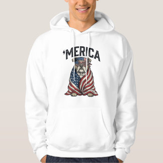 Veste À Capuche Patriotic Bulldog 'Merica Vintage Vector Shirt Des