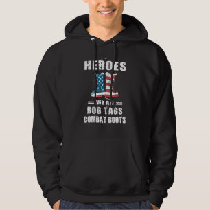 Veste À Capuche Patriotique Fiers Héros Portent Le Combat Boots Us