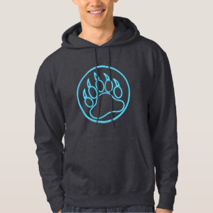 Veste À Capuche Patte d'ours bleu néon cool