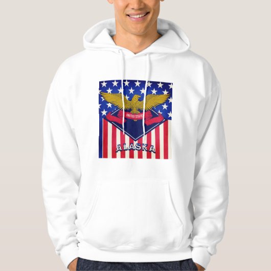Veste À Capuche Pavillon Alaska USA (Devant)
