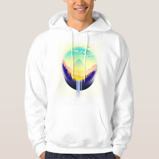 Veste À Capuche Paysage de cascade (Devant)