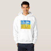 Veste À Capuche Paysage du drapeau ukrainien (Devant entier)
