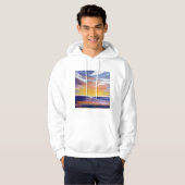 Veste À Capuche Paysage marin de soirée (Devant entier)