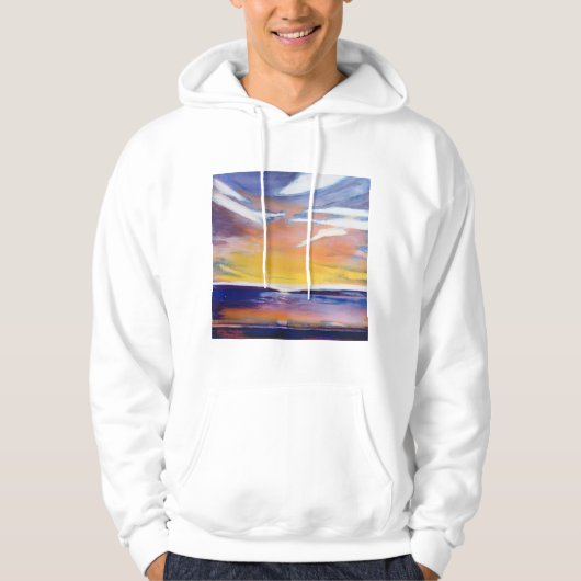 Veste À Capuche Paysage marin de soirée (Devant)