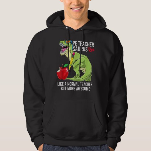 Veste À Capuche Pe Enseignant Saurus Rex Comme Un Enseignant Norma (Devant)