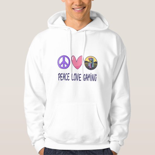 Veste À Capuche Peace Love Gaming (Devant)