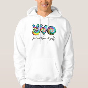 Veste À Capuche Peace Love Golf Tie Dye Cute Golf Amateurs