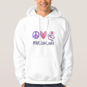 Veste À Capuche Peace Love Infirmière de la CNFA