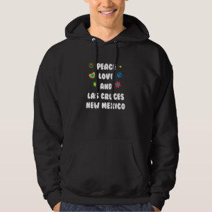 Veste À Capuche Peace Love Las Cruces Nouveau-Mexique Patriotique