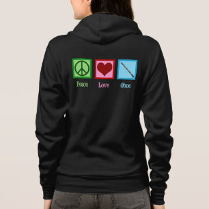 Veste À Capuche Peace Love Oboe Joueuse Femmes