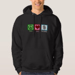 Veste À Capuche Peace Love Science<br><div class="desc">Si vous trouvez la science légale fascinante,  c'est le cadeau sweat - shirt à capuche parfait. Il comporte un signe de paix,  un coeur et une empreinte digitale. Peace Love Forensics a cagoulé un sweatshirt pour un scientifique.</div>