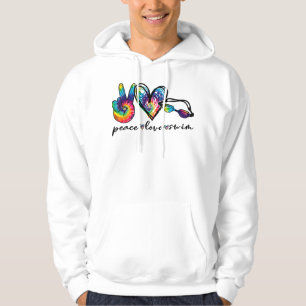 Veste À Capuche Peace Love Swim Tie Dye Swimmer nage Cadeaux Somme