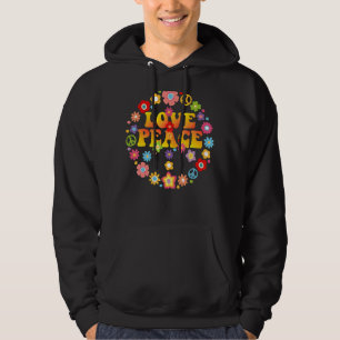 Veste À Capuche Peace Sign Love 60s les années 70 Cravate Die Hipp