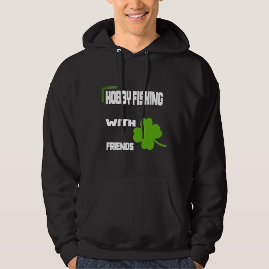 Veste À Capuche Pêche Hobby Avec Amis (Devant)