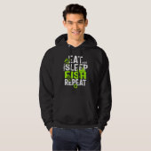 Veste À Capuche Pêche Mange Dormir Poisson Répéter Pour Hommes Pêc (Devant entier)