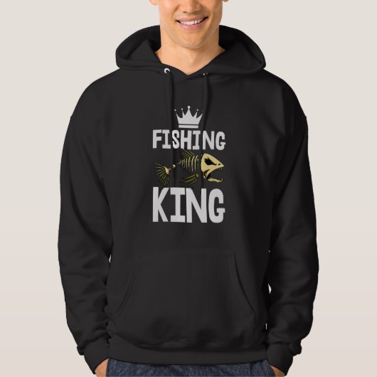 Veste À Capuche Pêche Roi Tee Skeleton Poisson Os Tee - shirts Sha (Devant)