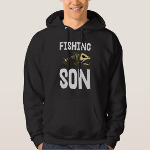 Veste À Capuche Pêche Son Tee Squelette Poisson Os Tee - shirts Sh