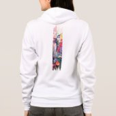 Veste À Capuche Peinture à brosse pour colibris (Dos)