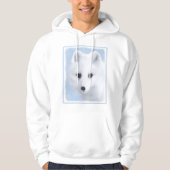 Veste À Capuche Peinture Arctic Fox - Art original de la faune (Devant)