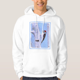 Veste À Capuche Peinture Downy Woodpecker - Art original pour oise