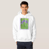 Veste À Capuche Peinture Iris Violet - Art Fleur Originale (Devant entier)