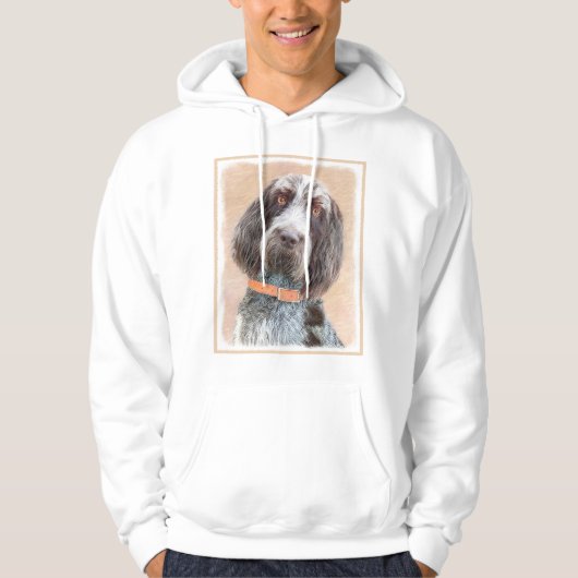 Veste À Capuche Peinture Spinone Italiano - Belle Art Original Chi (Devant)