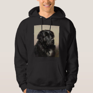 Veste À Capuche Peinture vintage réaliste pour chien de Terre-Neu