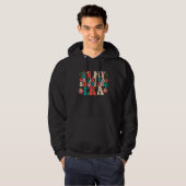 Veste À Capuche Pendant ma période de courses de Noël Groovy Holid (Devant entier)