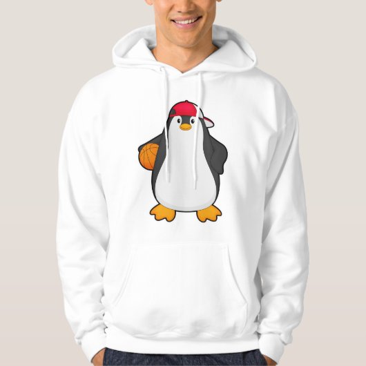 Veste À Capuche Penguin comme joueur de basket-ball avec basket-ba (Devant)