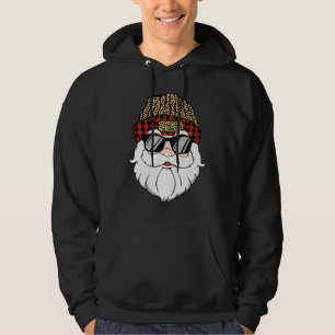 Veste À Capuche Père Noël Cool Lunettes de soleil Chapeau Barbe No