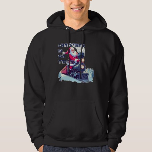 Veste À Capuche Père Noël dans un train (Devant)