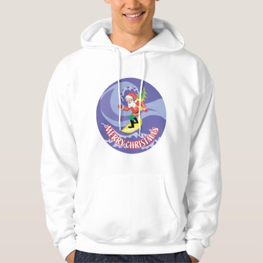 Veste À Capuche Père Noël Dude surf (Devant)