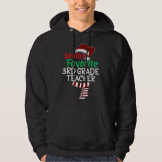 Veste À Capuche Père Noël Favori Enseignant de 3e année Xmas Père 