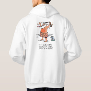 Veste À Capuche Père Noël ivre sweat-shirt à capuche blanc dos