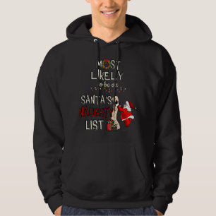 Veste À Capuche Père Noël Mère Favorite Noël Lumière Chapeau Père